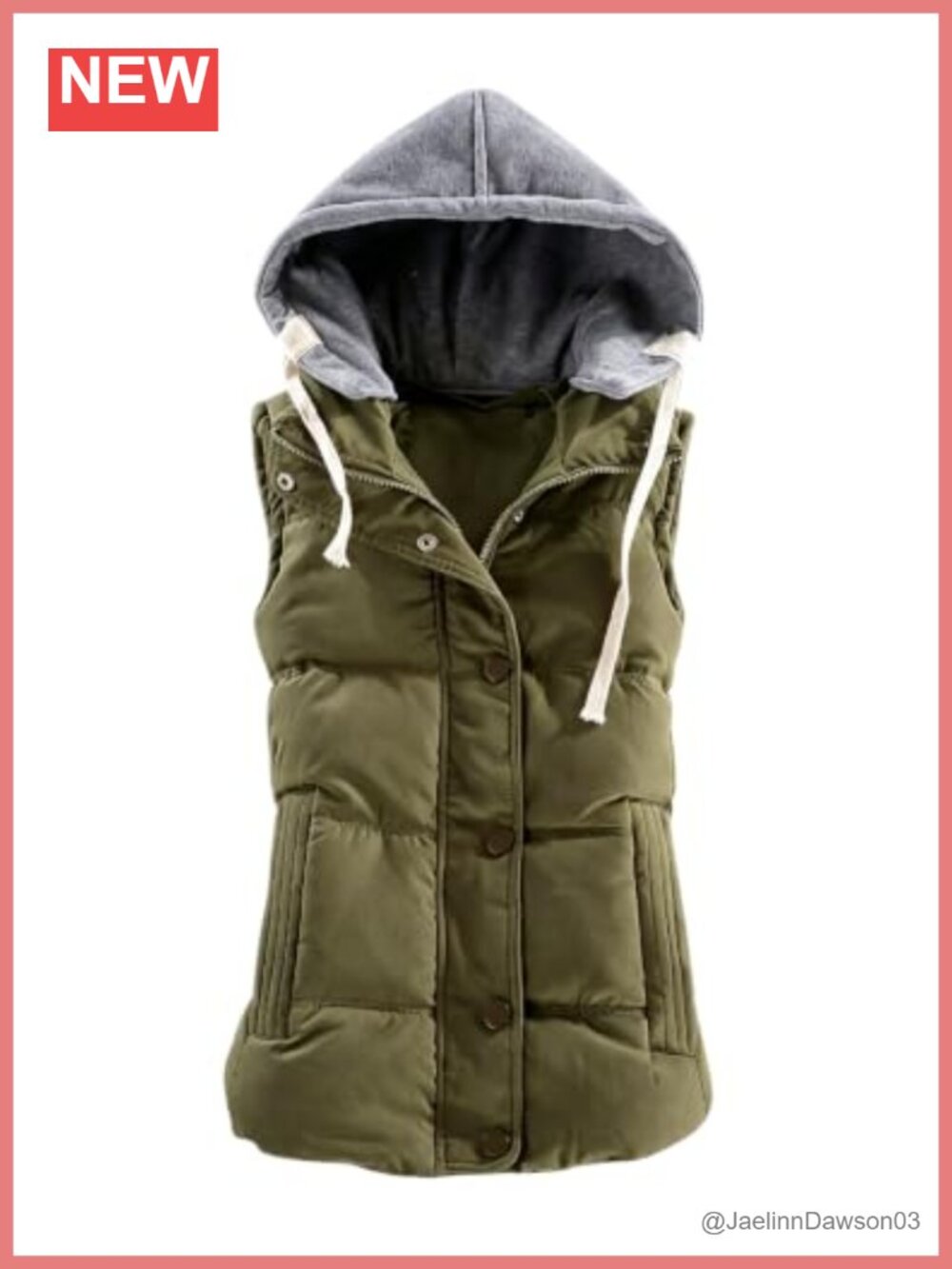 Quilted Puffer Vest Removable Hood Sleeveless Winter Gilet
